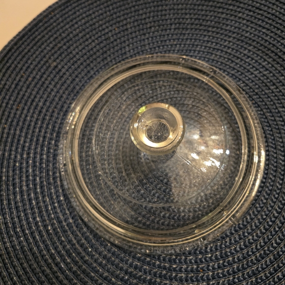 Glass Lid White Saucepan with Blue Floral Design - Picture 2 of 3